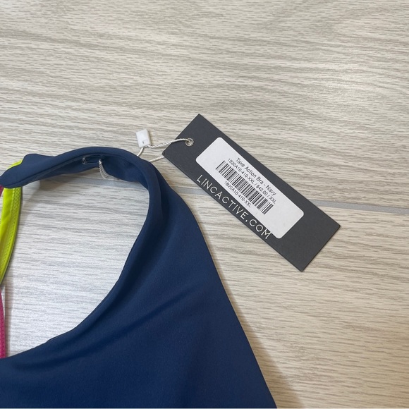 LINC Live Move Explore Navy Blue Strappy Sports Bra Removable Pad Size 2X New - Picture 9 of 11